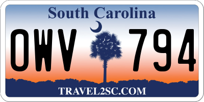 SC license plate OWV794