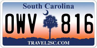 SC license plate OWV816
