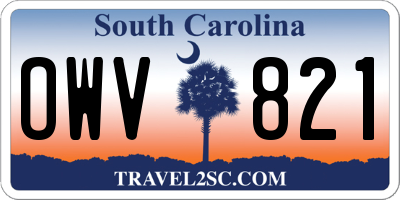 SC license plate OWV821