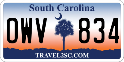 SC license plate OWV834