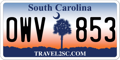 SC license plate OWV853