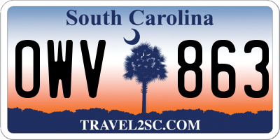 SC license plate OWV863