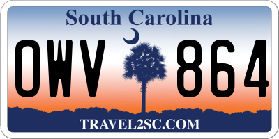 SC license plate OWV864