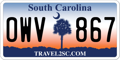 SC license plate OWV867