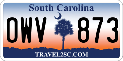 SC license plate OWV873