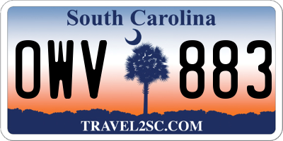 SC license plate OWV883