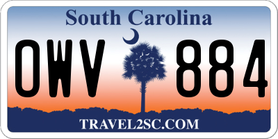 SC license plate OWV884
