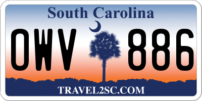 SC license plate OWV886