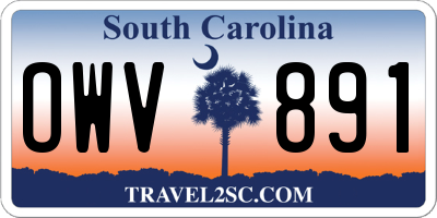 SC license plate OWV891
