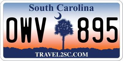 SC license plate OWV895