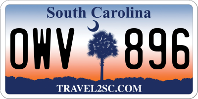 SC license plate OWV896