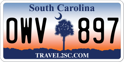 SC license plate OWV897