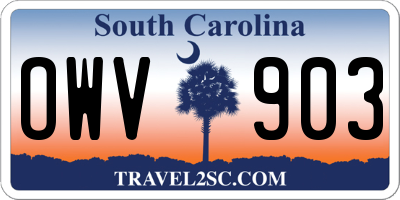 SC license plate OWV903