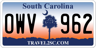 SC license plate OWV962