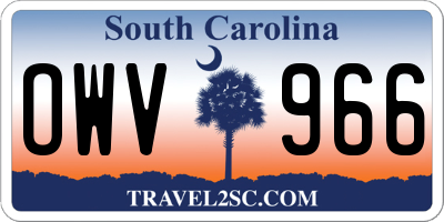 SC license plate OWV966