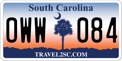 SC license plate OWW084