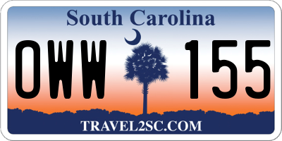 SC license plate OWW155