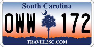 SC license plate OWW172