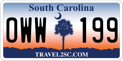 SC license plate OWW199