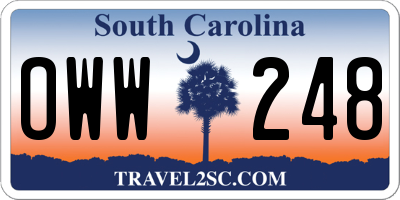 SC license plate OWW248