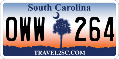 SC license plate OWW264
