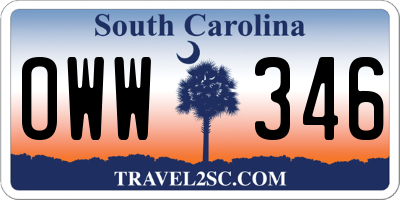 SC license plate OWW346