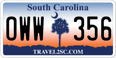 SC license plate OWW356