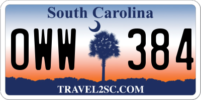 SC license plate OWW384