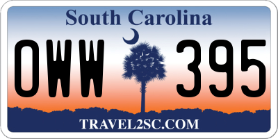 SC license plate OWW395
