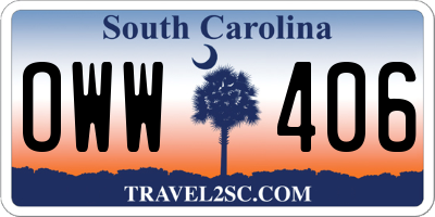 SC license plate OWW406