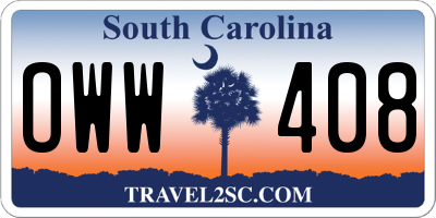 SC license plate OWW408