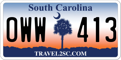 SC license plate OWW413