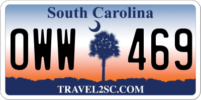 SC license plate OWW469