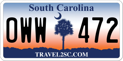 SC license plate OWW472