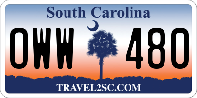 SC license plate OWW480