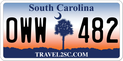 SC license plate OWW482