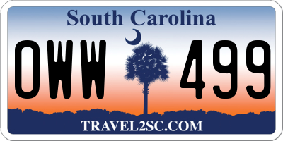 SC license plate OWW499