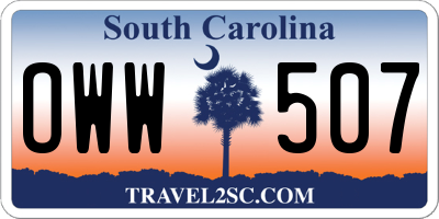 SC license plate OWW507