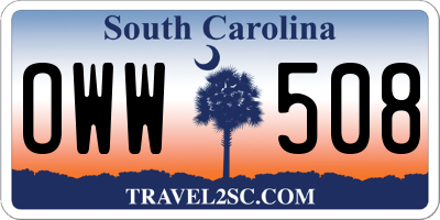 SC license plate OWW508