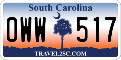 SC license plate OWW517