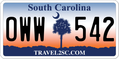 SC license plate OWW542