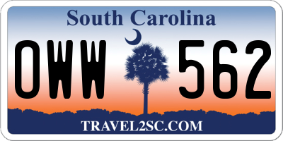 SC license plate OWW562