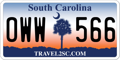 SC license plate OWW566