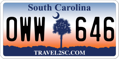 SC license plate OWW646
