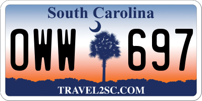 SC license plate OWW697