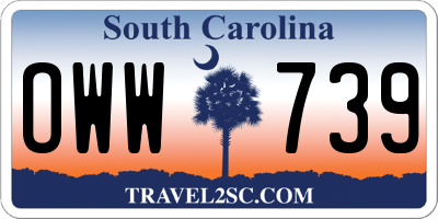 SC license plate OWW739