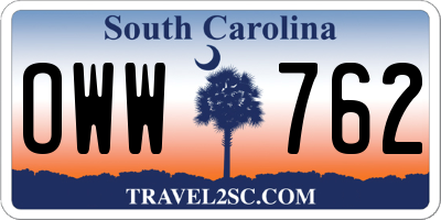 SC license plate OWW762