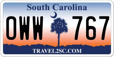 SC license plate OWW767