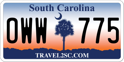 SC license plate OWW775