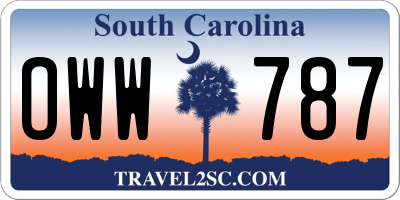SC license plate OWW787